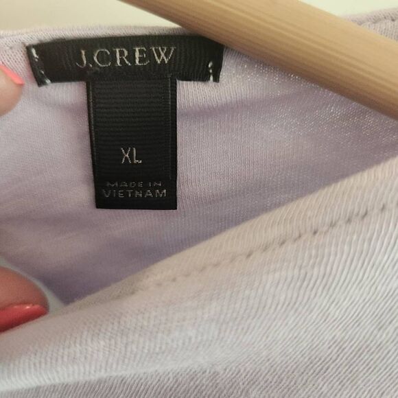 J. Crew Lavender Bow Tie Open Back Top Size XL - Picture 4 of 5